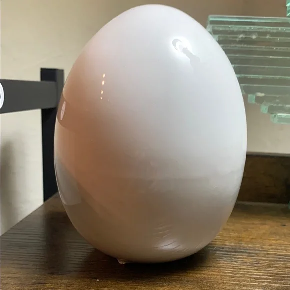 White Easter Egg Decor with Gold Lettering - Picture 2 of 3